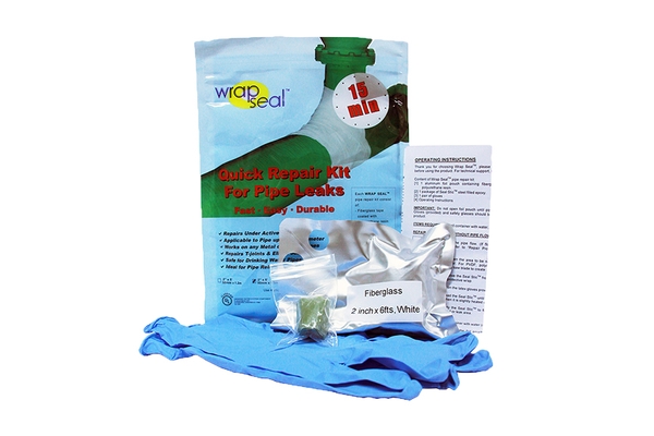 Conjunto de reparo rápido para vazamentos em tubulações Wrap Seal